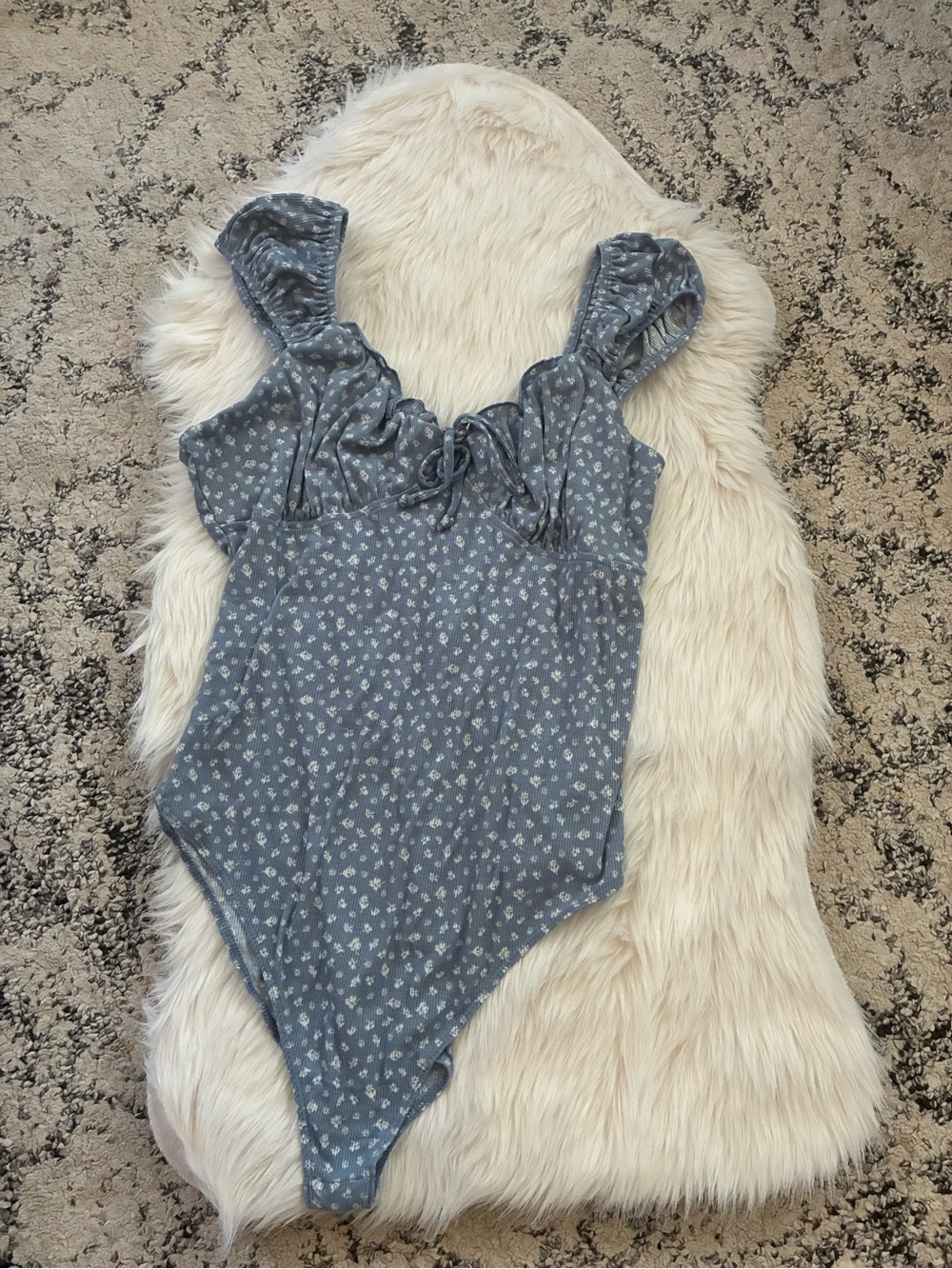Blue Floral bodysuit